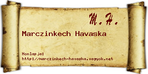 Marczinkech Havaska névjegykártya